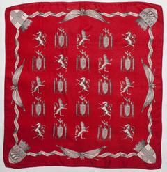 A variation of the Hermès scarf `Alliance Franco-Anglaise` first edited in 1940 by `Charles Pittner`