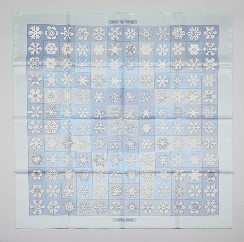 A variation of the Hermès scarf `Feux de l'hiver ` first edited in 1981 by `Christiane Vauzelles`