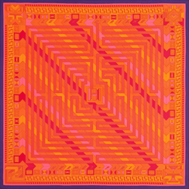 A variation of the Hermès scarf `Le fil d'ariane` first edited in 2015 by `Natsuno Hidaka`