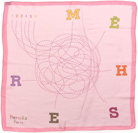A variation of the Hermès scarf `Fils conducteurs` first edited in 2006 by `Sandy Queudrus`