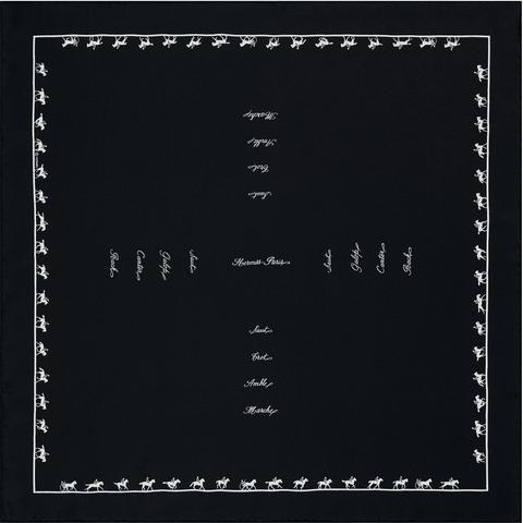 A variation of the Hermès scarf `Allures` first edited in 2020 by `Hugo Grygkar`