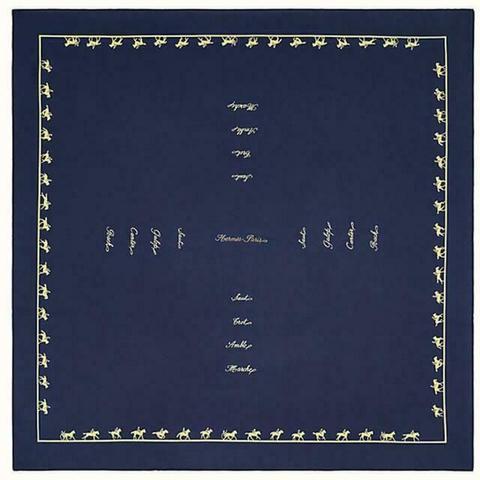 A variation of the Hermès scarf `Allures` first edited in 2020 by `Hugo Grygkar`