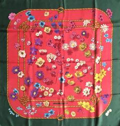 A variation of the Hermès scarf `Fleurs de montagne ` first edited in 1982 by `Caty Latham`