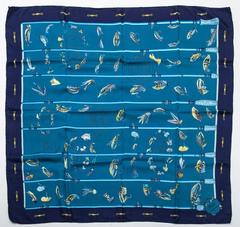 A variation of the Hermès scarf `Flies ` first edited in 1988 by `Caty Latham`