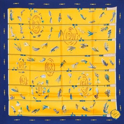 A variation of the Hermès scarf `Flies ` first edited in 1988 by `Caty Latham`