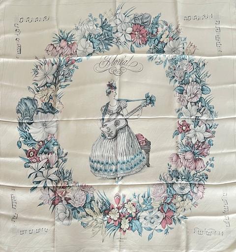 A variation of the Hermès scarf `Floréal ` first edited in 1957 by `Hugo Grygkar`