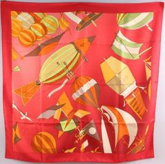 A variation of the Hermès scarf `Folies du ciel II (détail)` first edited in 2003 by `Loïc Dubigeon`