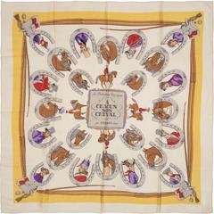 A variation of the Hermès scarf `À chacun son cheval` first edited in 1946 by `Hugo Grygkar`