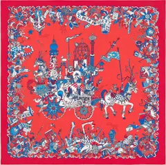 A variation of the Hermès scarf `La folle parade` first edited in 2020 by `Fanjul Claire `
