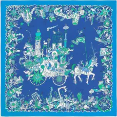 A variation of the Hermès scarf `La folle parade` first edited in 2020 by `Fanjul Claire `