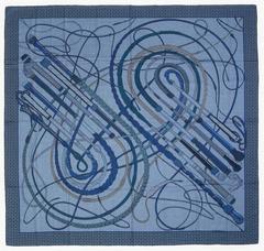A variation of the Hermès scarf `Fouets et badines ` first edited in 2017 by `Virginie Jamin`