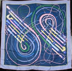 A variation of the Hermès scarf `Fouets et badines ` first edited in 2017 by `Virginie Jamin`
