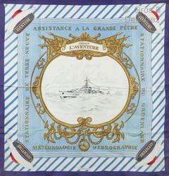 A variation of the Hermès scarf `Frégate l'aventure ` first edited in 1956 by `Hugo Grygkar`