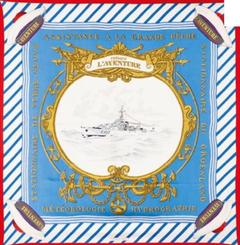 A variation of the Hermès scarf `Frégate l'aventure ` first edited in 1956 by `Hugo Grygkar`