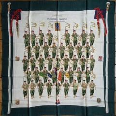A variation of the Hermès scarf `Fusiliers marins ` first edited in 1958 by `Hugo Grygkar`