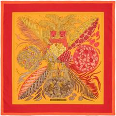 A variation of the Hermès scarf `Gardiens des arbres` first edited in 2003 by `Annie Faivre`