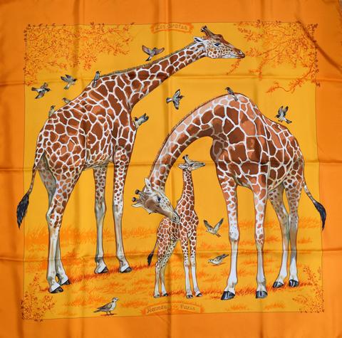 A variation of the Hermès scarf `Les girafes ` first edited in 2006 by `Robert Dallet`