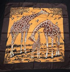 A variation of the Hermès scarf `Les girafes` first edited in 2006 by `Robert Dallet`