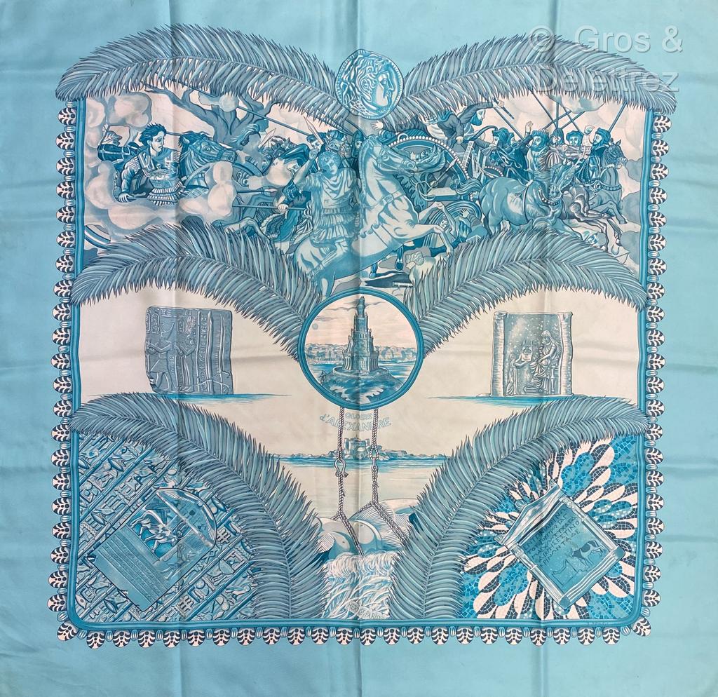 HERMES カレ90 GLOIRE d'ALEXANDRE スカーフ Gloire d'alexandre blue - Hermès Scarf Details | Scarf Sage
