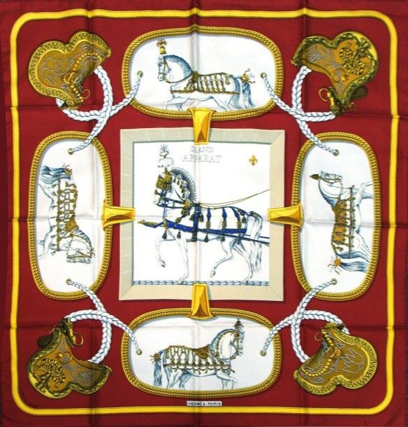 Grand apparat brown - Hermès Scarf Details | Scarf Sage