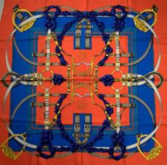 A variation of the Hermès scarf `Grand manège ` first edited in 1990 by `Henri d'Origny`