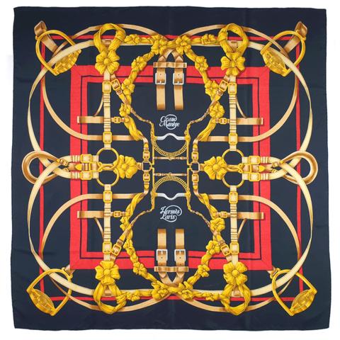 A variation of the Hermès scarf `Grand manège` first edited in 1990 by `Henri d'Origny`