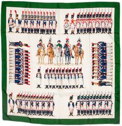 A variation of the Hermès scarf `La grande armée` first edited in 1976 by `Marie-Françoise Héron`