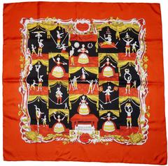 A variation of the Hermès scarf `La grande parade` first edited in 1947 by `Hugo Grygkar`