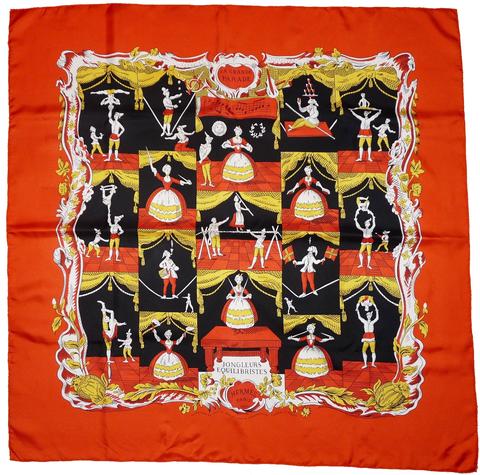 A variation of the Hermès scarf `La grande parade` first edited in 1947 by `Hugo Grygkar`