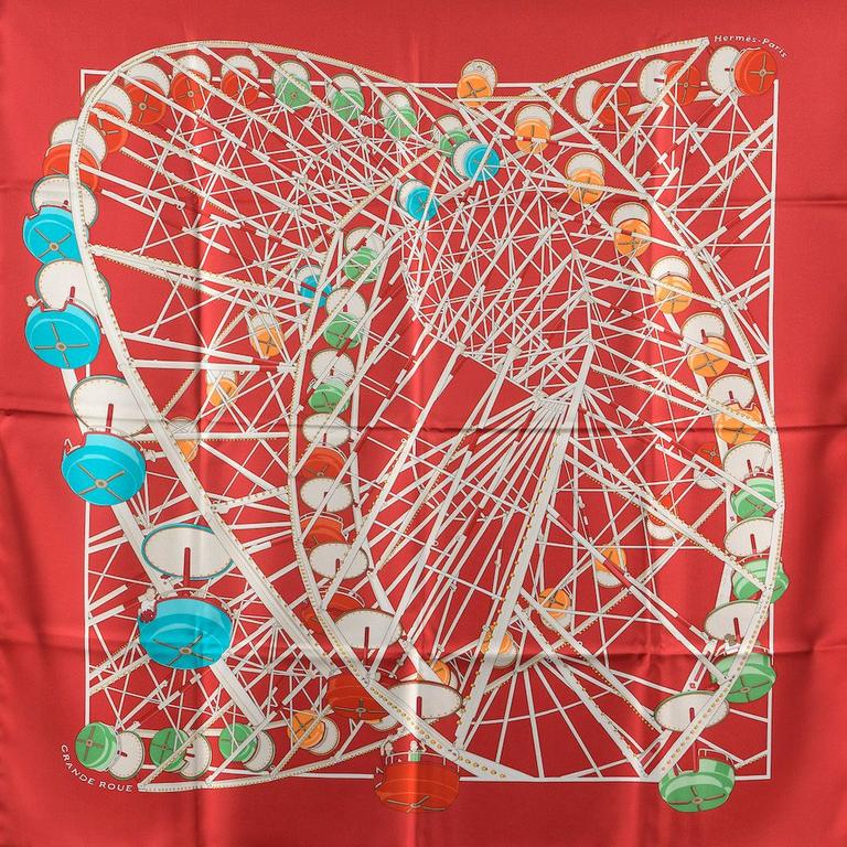 Scarf Packing Hermès Grande Roue Scarf – Dimitri Rybaltchenko, 2006 | Scarf Sage
