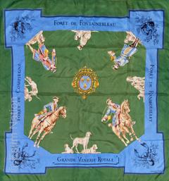 A variation of the Hermès scarf `Grande vénerie royale ` first edited in 1957 by `Charles-Jean Hallo`