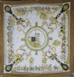 A variation of the Hermès scarf `Grands attelages ` first edited in 1972 by `Philippe Ledoux`