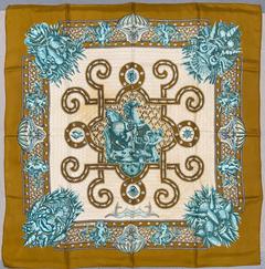 A variation of the Hermès scarf `Grotte de versailles ` first edited in 1969 by `Maurice Tranchant`