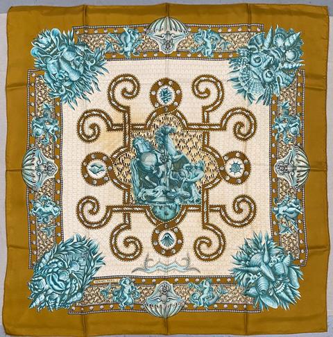 A variation of the Hermès scarf `Grotte de versailles ` first edited in 1969 by `Maurice Tranchant`