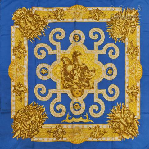 A variation of the Hermès scarf `Grotte de versailles ` first edited in 1969 by `Maurice Tranchant`