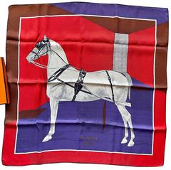 A variation of the Hermès scarf `H cheval` first edited in 2011 by `Anamorphèe`