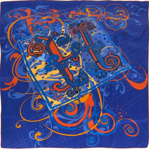 A variation of the Hermès scarf `H comme histoires` first edited in 2010 by `Dimitri Rybaltchenko`