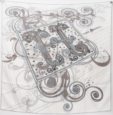 A variation of the Hermès scarf `H comme histoires` first edited in 2010 by `Dimitri Rybaltchenko`