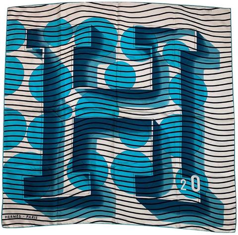 A variation of the Hermès scarf `H20` first edited in 2005 by `Bali Barret`