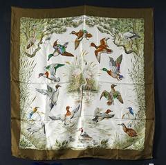 A variation of the Hermès scarf `Halte en camargue ` first edited in 1989 by `Robert Dallet`