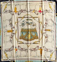 A variation of the Hermès scarf `Harnais à l'anglaise ` first edited in 1954 by `Hugo Grygkar`