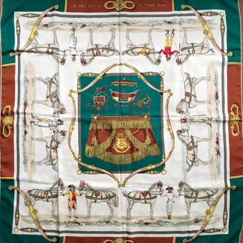A variation of the Hermès scarf `Harnais à l'anglaise ` first edited in 1954 by `Hugo Grygkar`