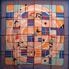 A variation of the Hermès scarf `Hermès sport ` first edited in 2013 by `Anamorphèe`
