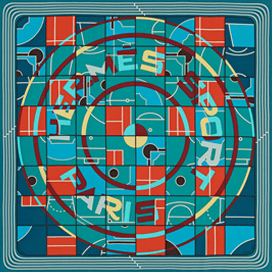 A variation of the Hermès scarf `Hermès sport` first edited in 2013 by `Anamorphèe`