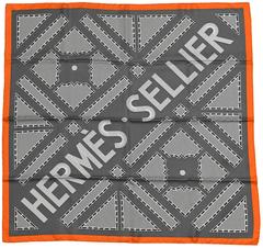 A variation of the Hermès scarf `Hermès-sellier` first edited in 2009 by `Benoît-Pierre Emery`