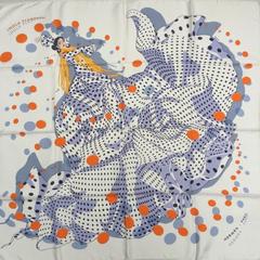 A variation of the Hermès scarf `Hola flamenca II` first edited in 2005 by `Dimitri Rybaltchenko`