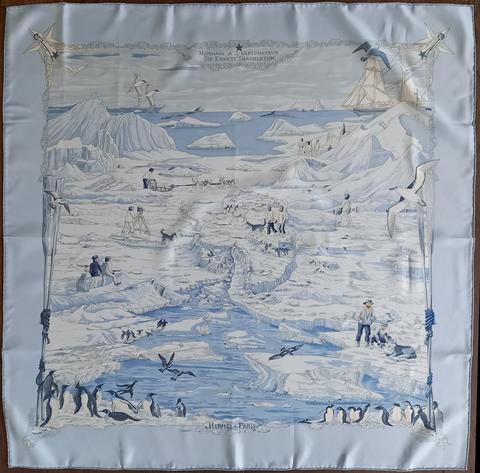 A variation of the Hermès scarf `Hommage à l'explorateur sir ernest shackleton` first edited in 2005 by `Zoè Pauwels`