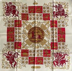 A variation of the Hermès scarf `Hourvari ` first edited in 1972 by `Henri d'Origny`