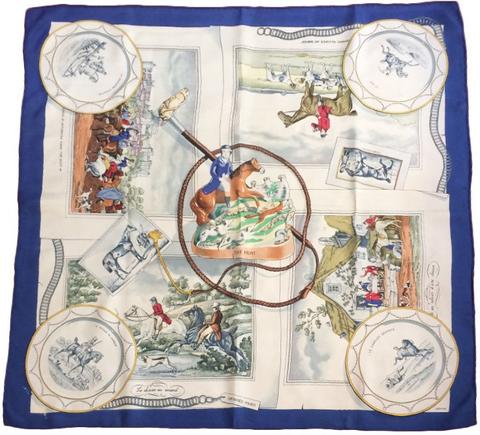 A variation of the Hermès scarf `The hunt` first edited in 1963 by `Philippe Ledoux`