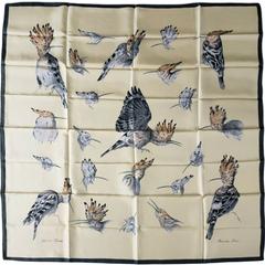 A variation of the Hermès scarf `Les huppes ` first edited in 1958 by `Xavier de Poret`